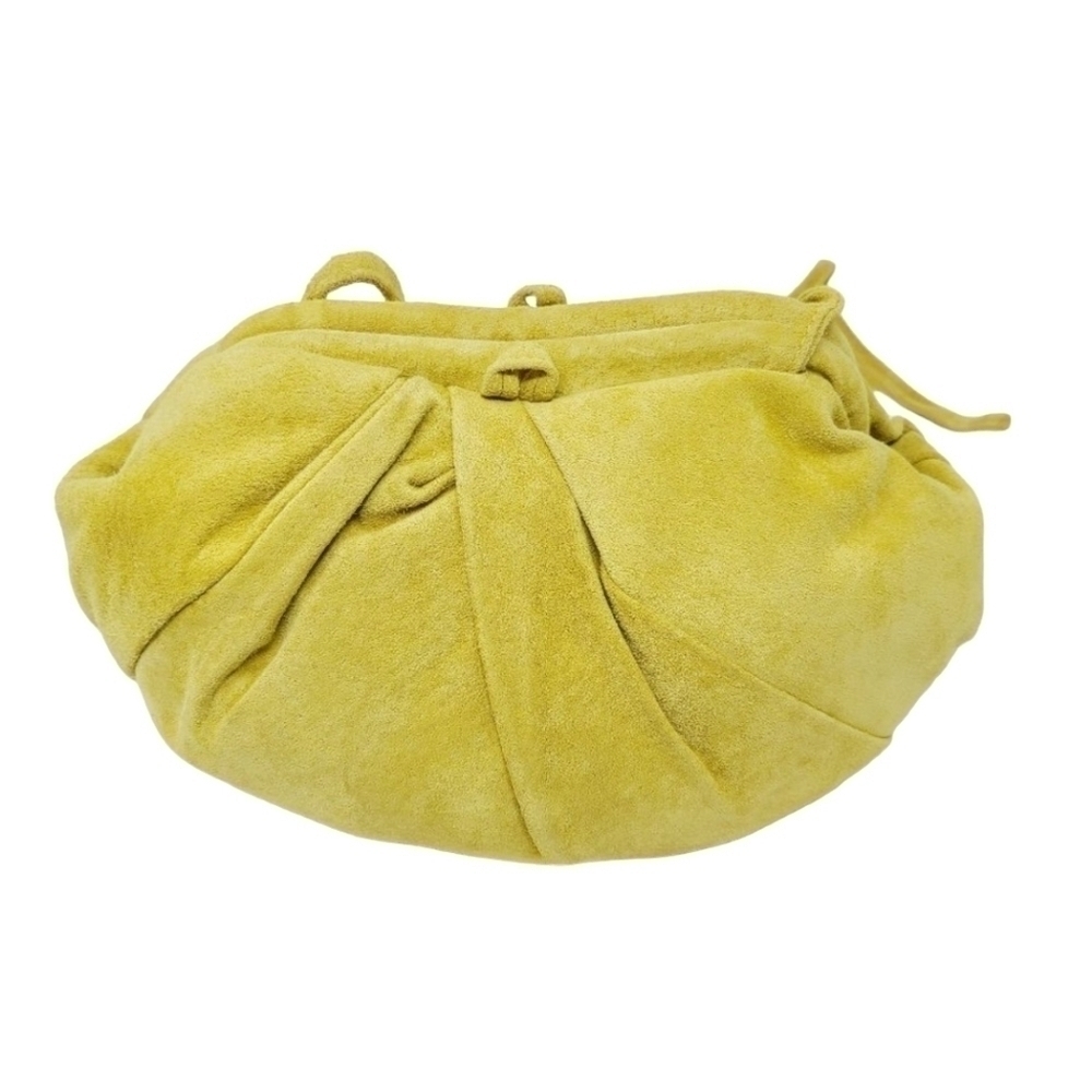 Unbranded | Women's Pale Yellow Faux Suede Clutch Bag (One Size)
